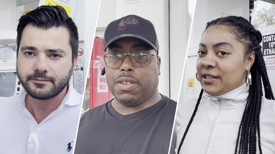 Americans at a Virginia gas station